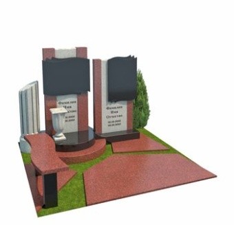 Комплекс AM4697 из гранита Изготовление памятников на могилу из гранита и мрамора: цены, фото в Брянске и Брянской области
