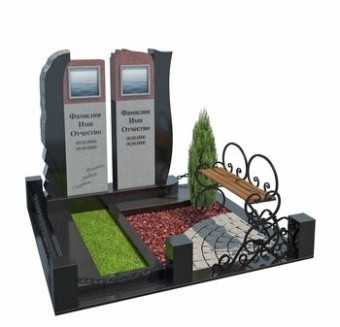 Комплекс AM4690 из гранита Изготовление памятников на могилу из гранита и мрамора: цены, фото в Брянске и Брянской области